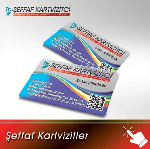 şeffaf kartvizitci