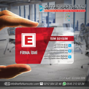 Eczane Şeffaf kartvizit 009