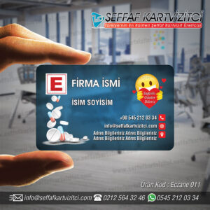 Eczane Şeffaf kartvizit 011