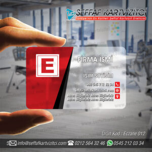 Eczane Şeffaf kartvizit 012