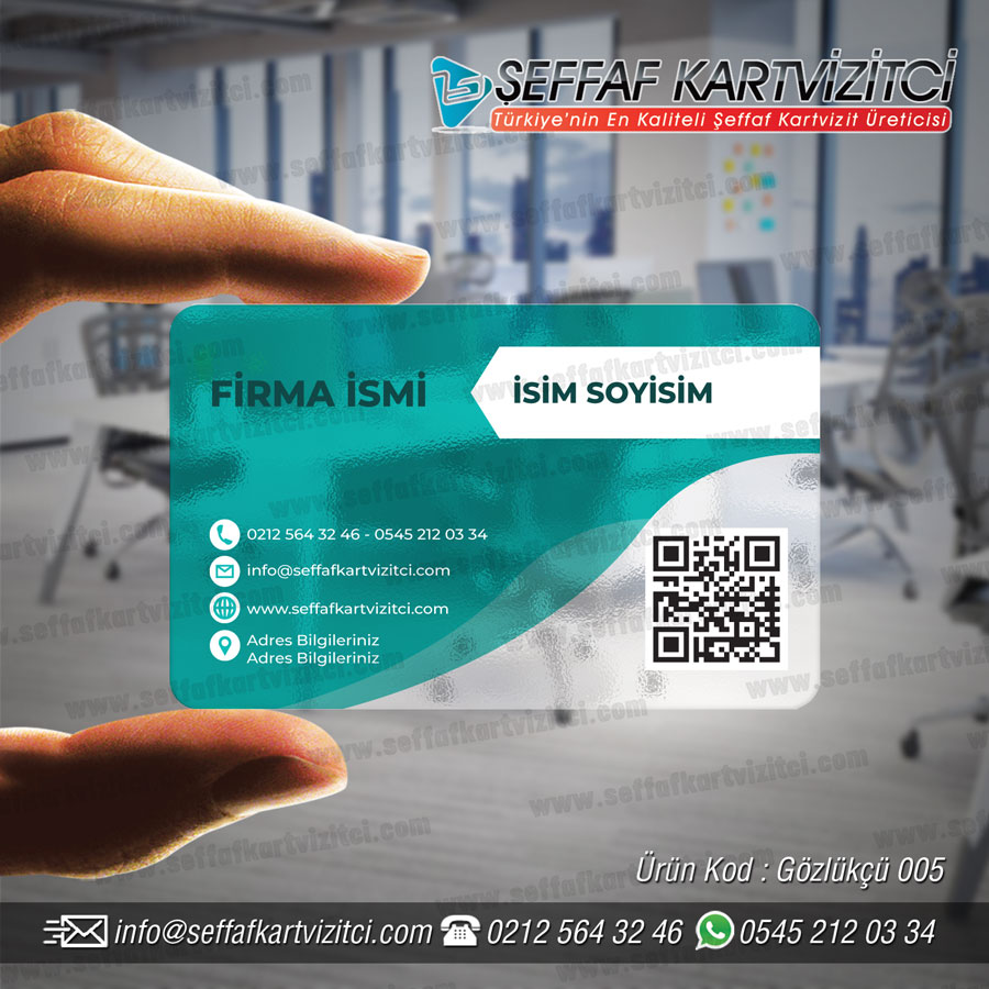 Gözlükçü Şeffaf Kartvizit 005