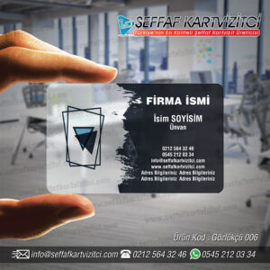 Gözlükçü Şeffaf Kartvizit 006