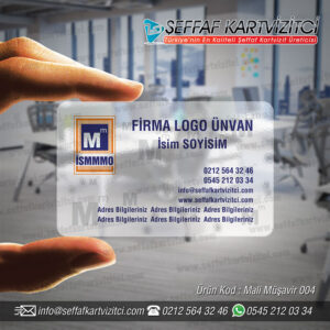 Mali Müşavir Şeffaf Kartvizit 004