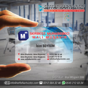 Mali Müşavir Şeffaf Kartvizit 006