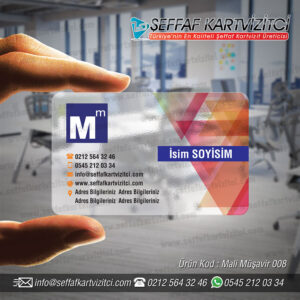 Mali Müşavir Şeffaf Kartvizit 008