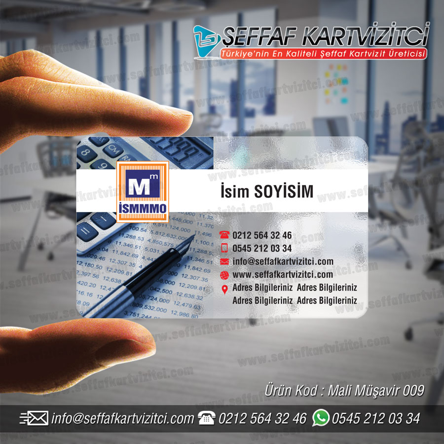 Mali Müşavir Şeffaf Kartvizit 009