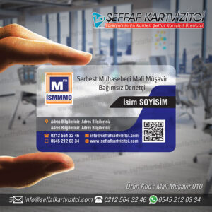 Mali Müşavir Şeffaf Kartvizit 010