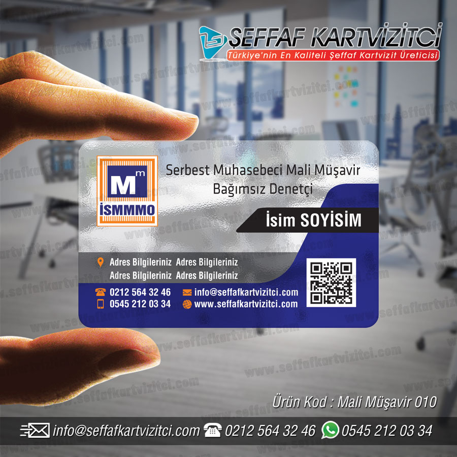 Mali Müşavir Şeffaf Kartvizit 010
