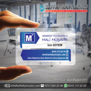 Mali Müşavir Şeffaf Kartvizit 011