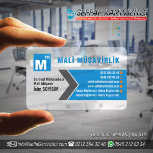 Mali Müşavir Şeffaf Kartvizit 011