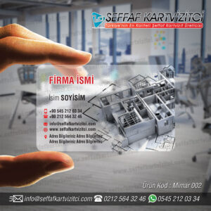 Mimar Mühendis Şeffaf Kartvizit 002
