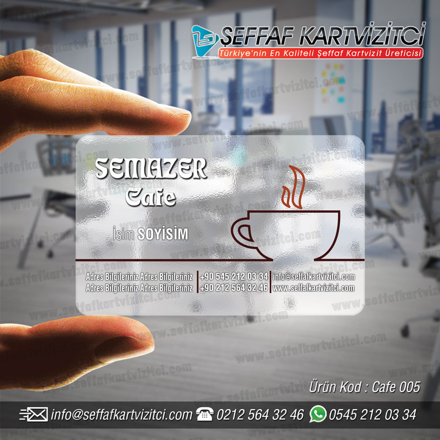 Cafe Şeffaf Kartvizit 005