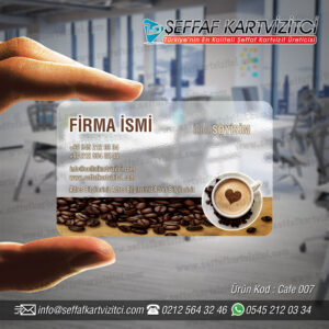 Cafe Şeffaf Kartvizit 007