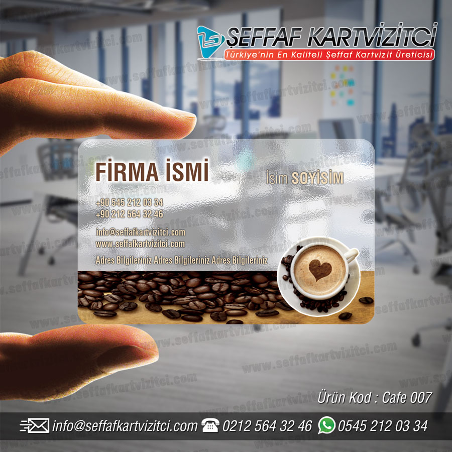 Cafe Şeffaf Kartvizit 007
